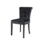 Sandringham Pair of Crushed Velvet Black Chairs