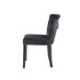 Sandringham Pair of Crushed Velvet Black Chairs