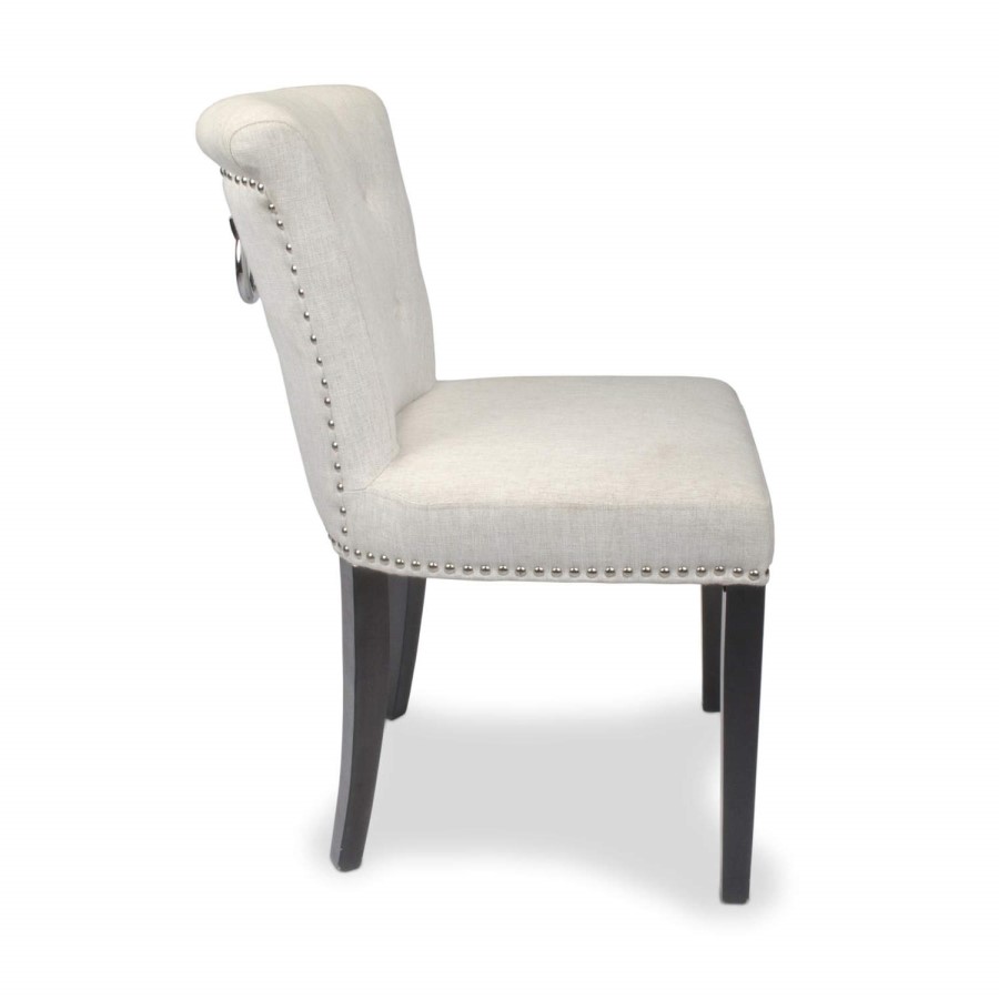 Rosemont Linen Effect Natural Pair of Chairs