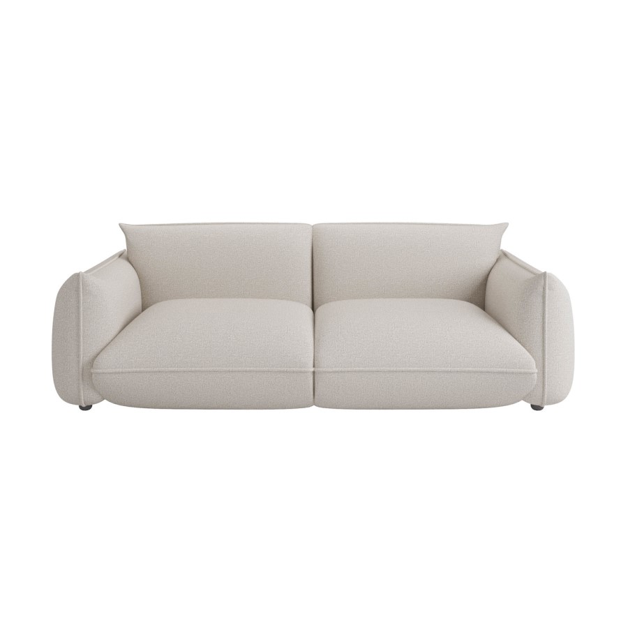 Beige Chenille 3 Seater Cloud Sofa - Santo