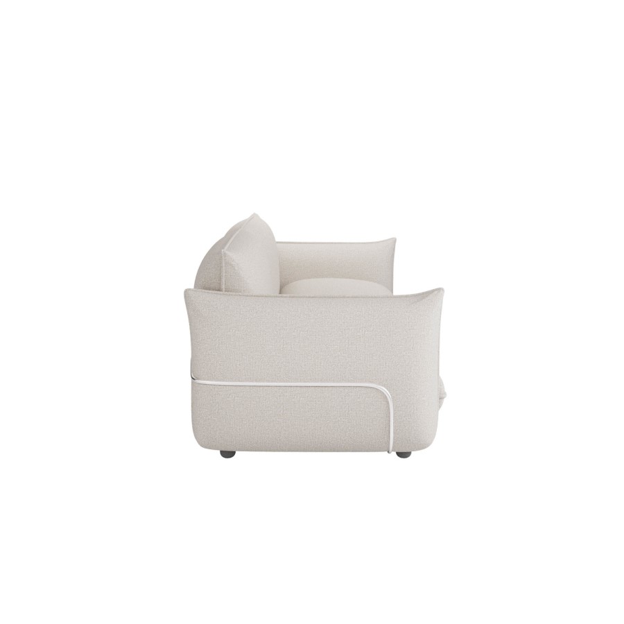 Beige Chenille 3 Seater Cloud Sofa - Santo