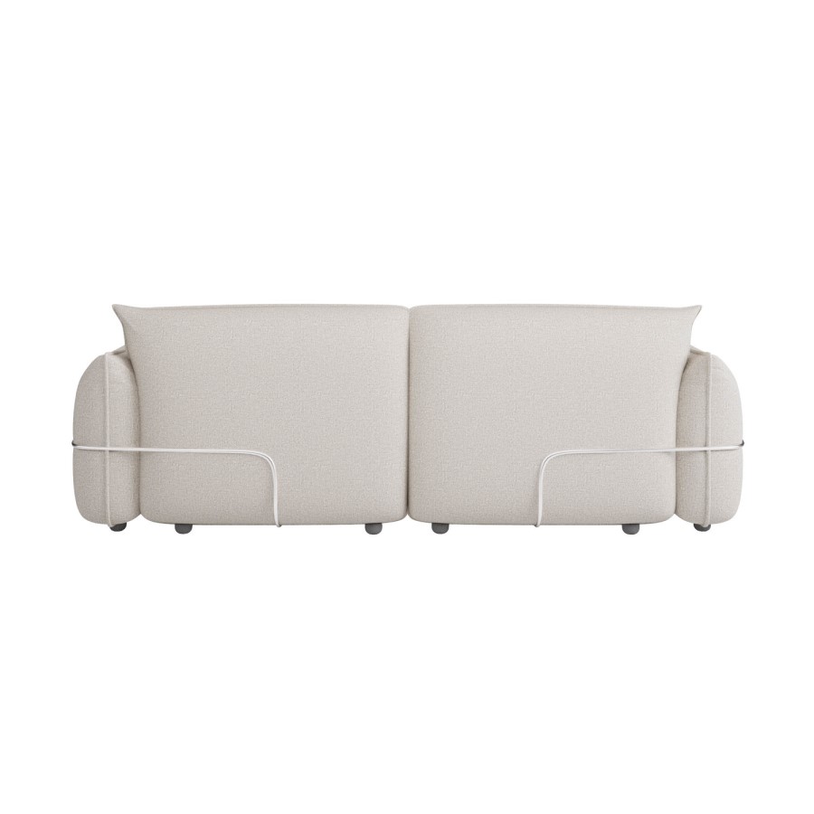 Beige Chenille 3 Seater Cloud Sofa - Santo