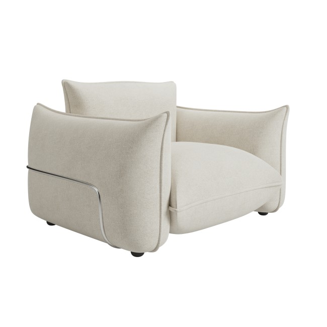 Beige Chenille Cloud Armchair - Santo