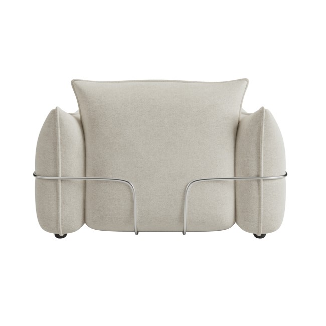 Beige Chenille Cloud Armchair - Santo