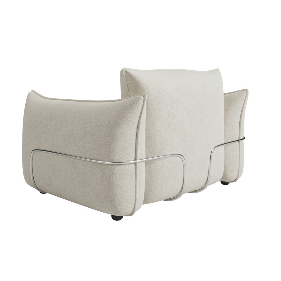 ALMOST PERFECT - Beige Chenille Cloud Armchair - Santo