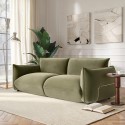 A2/SAT003 ALMOST PERFECT - Sage Green Velvet 3 Seater Sofa - Santo
