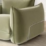 GRADE A1 - Sage Green Velvet Armchair - Santo