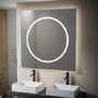 Square Backlit Heated Bathroom Mirror with Lights 1000mm - Saturn