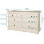 Savannah 3+4 Wide Chest of Drawers in Ivory/Cream