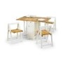 GRADE A2 - Julian Bowen Savoy Butterfly Folding Dining Table & Chair Set in White/Natural