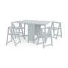 Butterfly Folding Dining Set in Grey with 4 Chairs - Savoy
