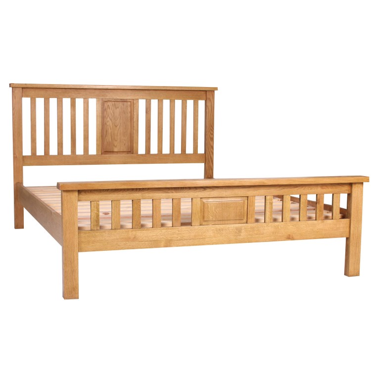 Rustic Saxon Oak Kingsize Bed Frame