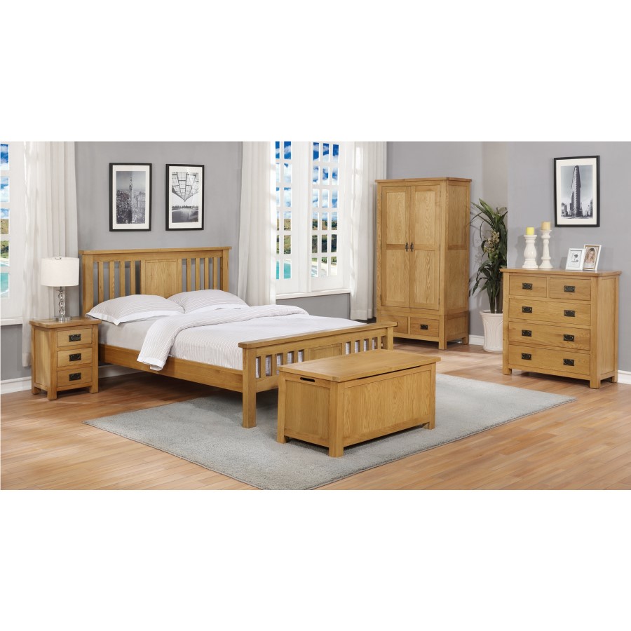 Rustic Saxon Oak 2+3 Chest of Drawers