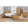 Rustic Saxon Oak Bedside Table With 3 Drawers