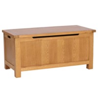 GRADE A3 - Rustic Saxon Oak Blanket Box