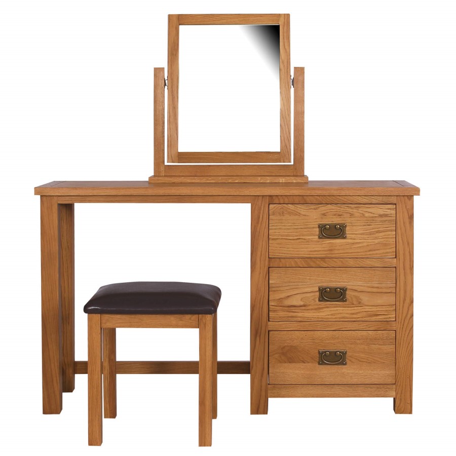 Rustic Saxon Oak Dressing Table