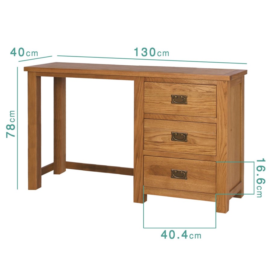 Rustic Saxon Oak Dressing Table