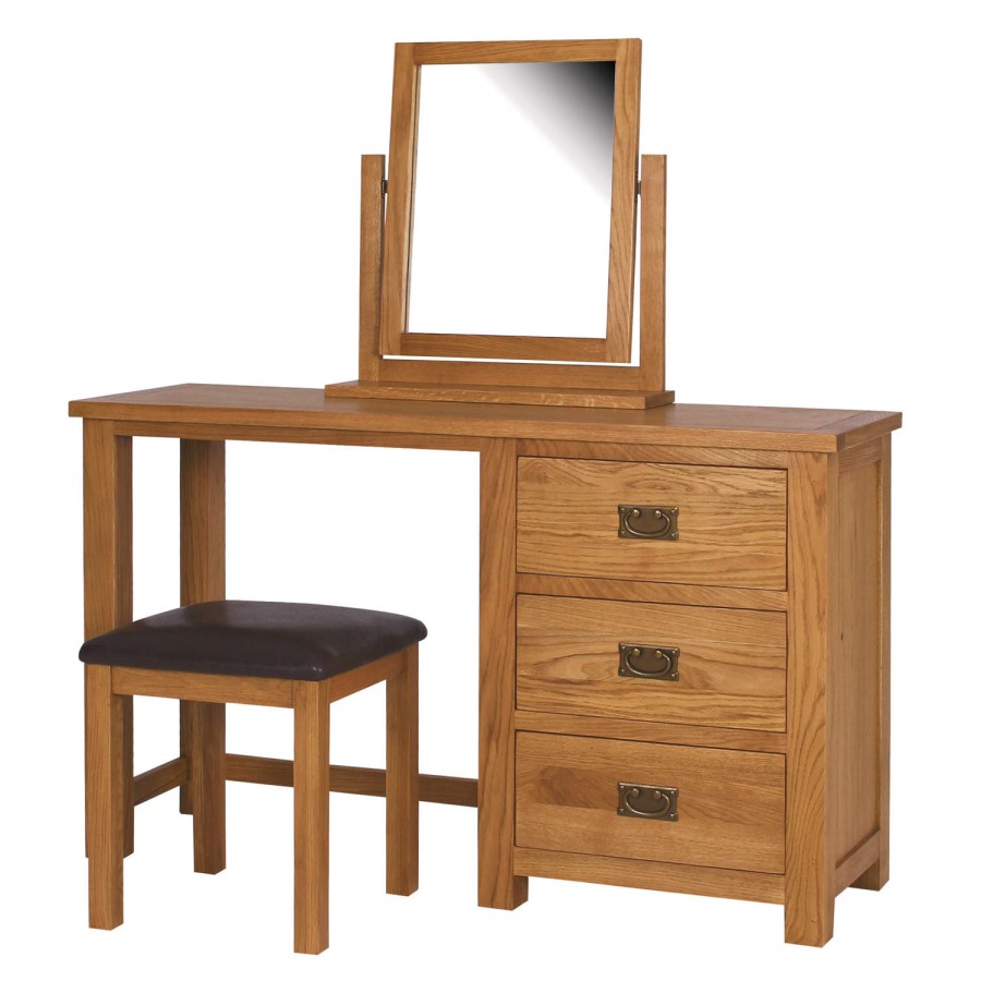Rustic Saxon Oak Dressing Table