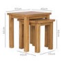Solid Oak Nest of Tables - 2 - Rustic Saxon