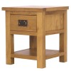 GRADE A1 - Solid Oak Side Table - Rustic Saxon Range