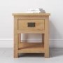 GRADE A1 - Solid Oak Side Table - Rustic Saxon Range