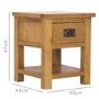 Small Side Table in Solid Oak - Rustic Saxon