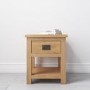 GRADE A1 - Solid Oak Side Table - Rustic Saxon Range