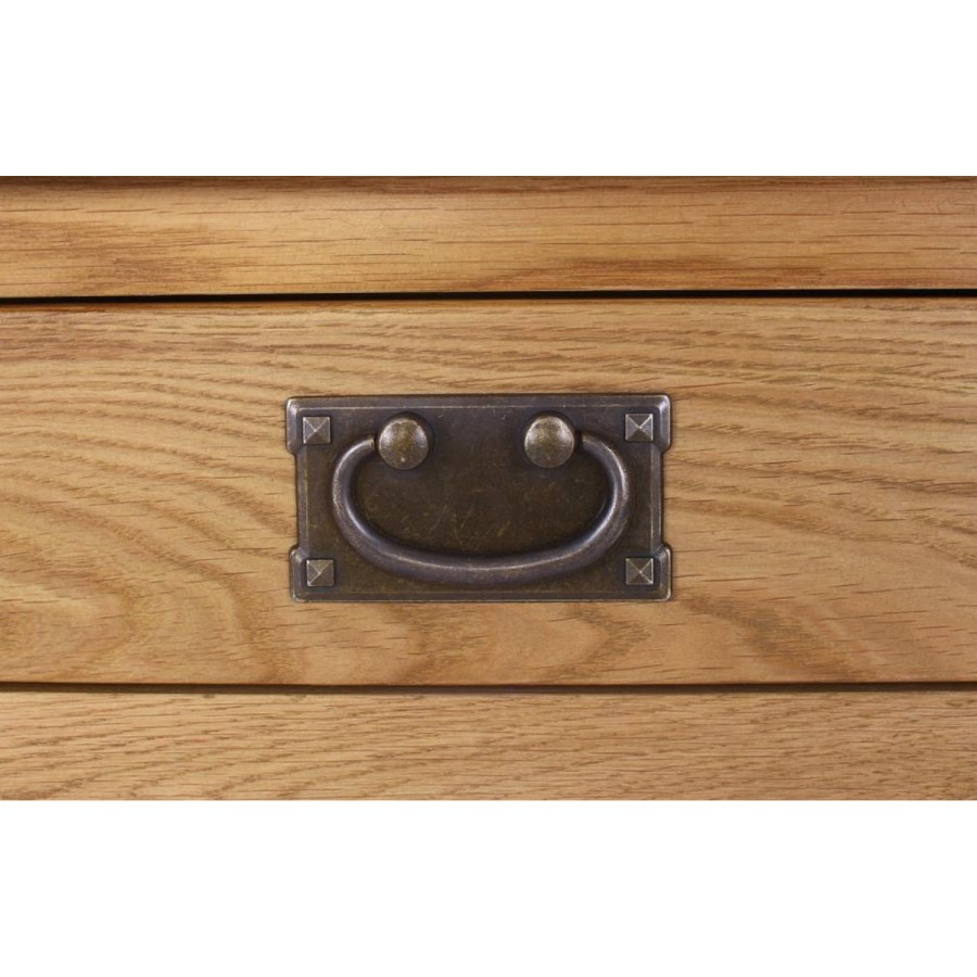 GRADE A1 - Solid Oak Side Table - Rustic Saxon Range