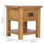 GRADE A1 - Solid Oak Side Table - Rustic Saxon Range
