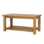 Rustic Saxon Solid Oak Coffee Table with Shelf