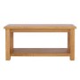 Rustic Saxon Solid Oak Coffee Table with Shelf