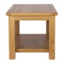 Rustic Saxon Solid Oak Coffee Table with Shelf