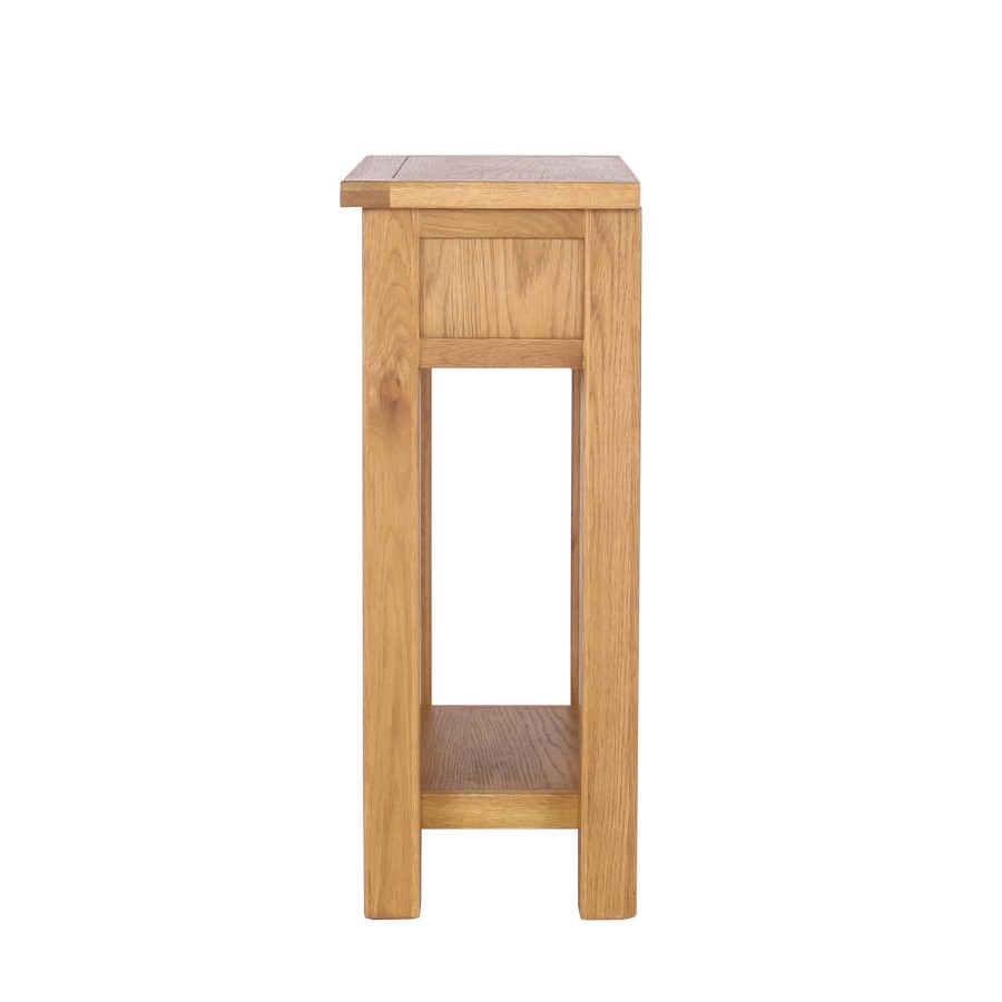 GRADE A2 - Rustic Saxon Solid Oak Console Table