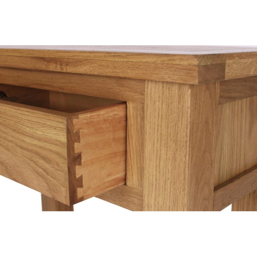 GRADE A2 - Rustic Saxon Solid Oak Console Table