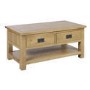 Solid Wood Coffee Table with Storage - Rustic Saxon Range