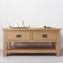 Solid Wood Coffee Table with Storage - Rustic Saxon Range