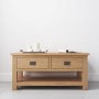 Solid Wood Coffee Table with Storage - Rustic Saxon Range