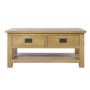 Solid Wood Coffee Table with Storage - Rustic Saxon Range