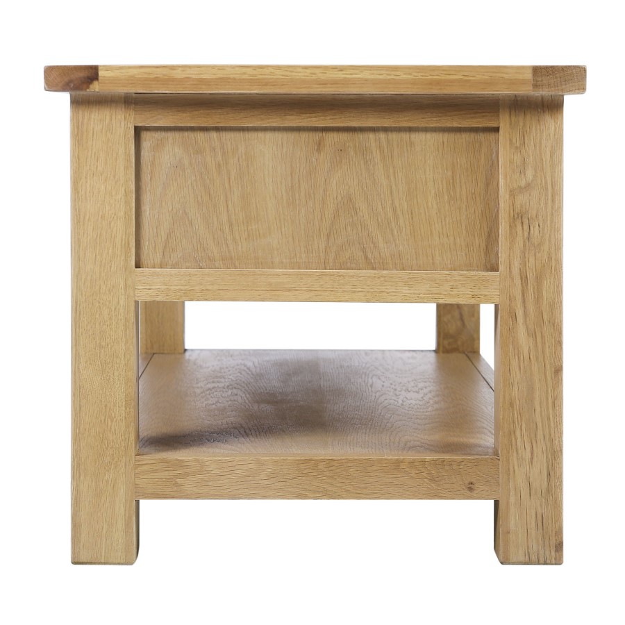 Solid Wood Coffee Table with Storage - Rustic Saxon Range