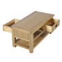 Solid Wood Coffee Table with Storage - Rustic Saxon Range