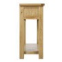 Solid Oak Console Table with Storage - Rustic Saxon