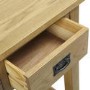 Solid Oak Console Table with Storage - Rustic Saxon