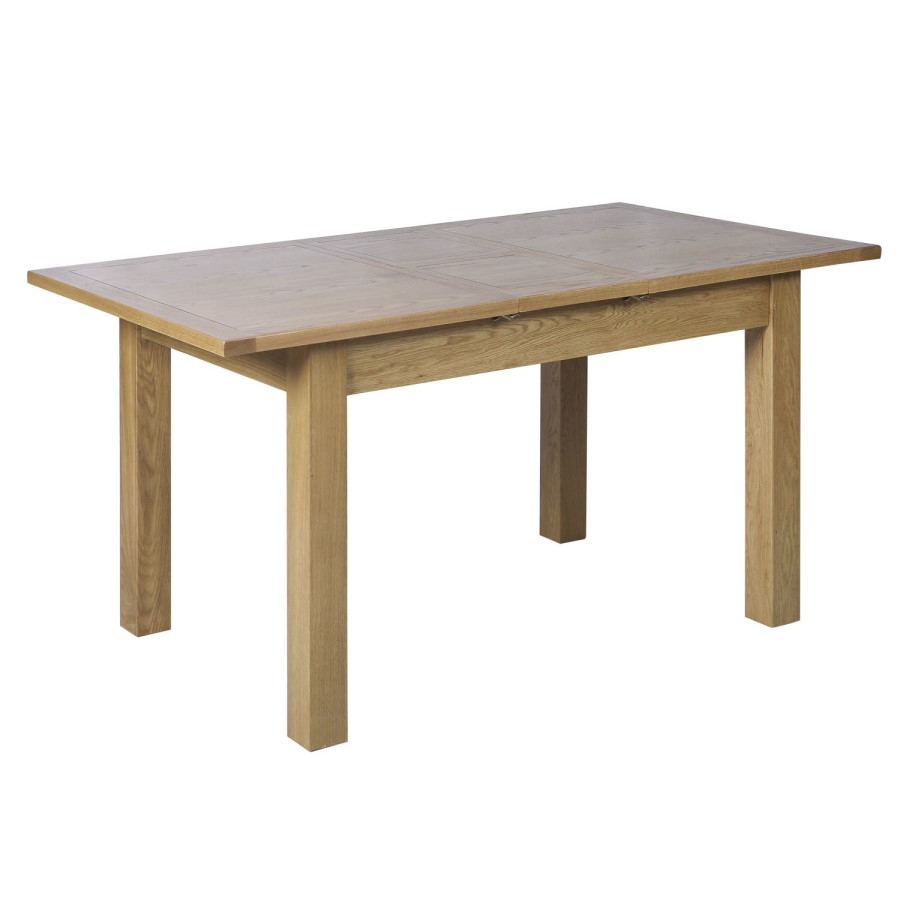 Extendable Solid Oak Dining Table and 6 Chairs - Rustic Saxon Range