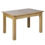 Solid Oak Extendable Dining Table - Seats 6 - Rustic Saxon