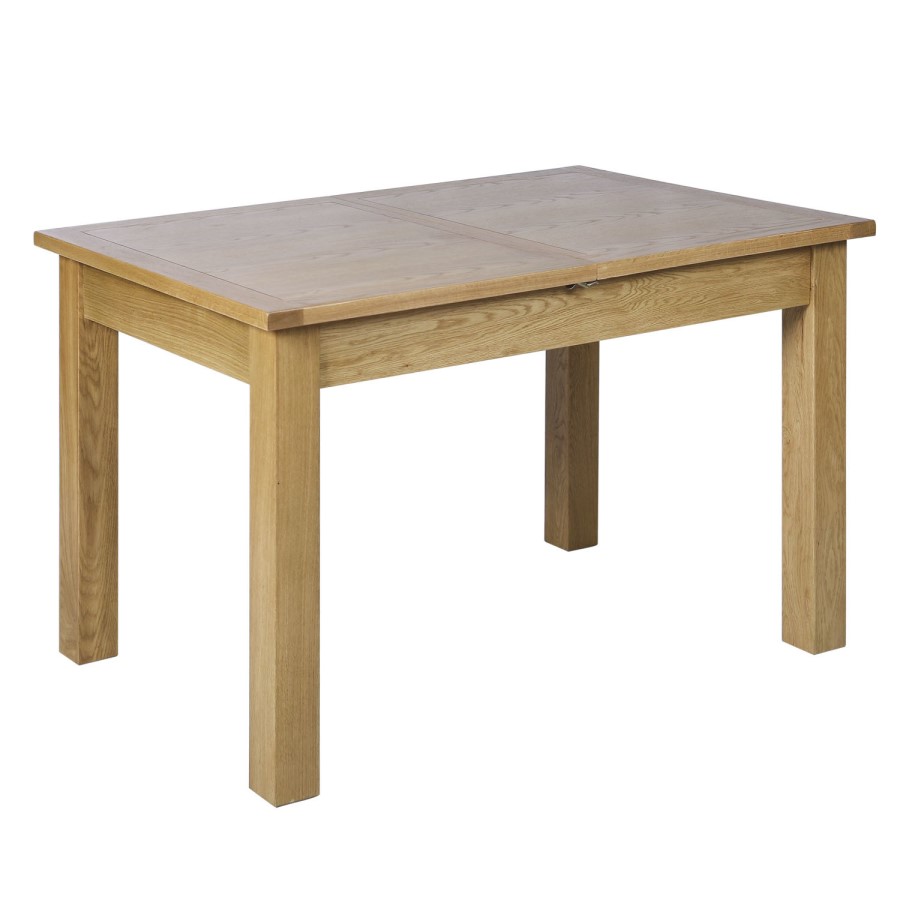 Extendable Solid Oak Dining Table and 6 Chairs - Rustic Saxon Range