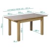 GRADE A2 - Extendable Solid Oak Dining Table - Seats 6 - Rustic Saxon Range