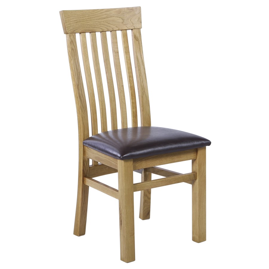 Extendable Solid Oak Dining Table and 6 Chairs - Rustic Saxon Range