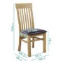 Pair of Solid Oak Dining Chairs with Brown Faux Leather - Rustic Saxon 