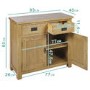 Solid Oak Sideboard with Storage Drawers - Rustic Saxon Range