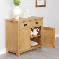 Solid Oak Sideboard with Storage Drawers - Rustic Saxon Range